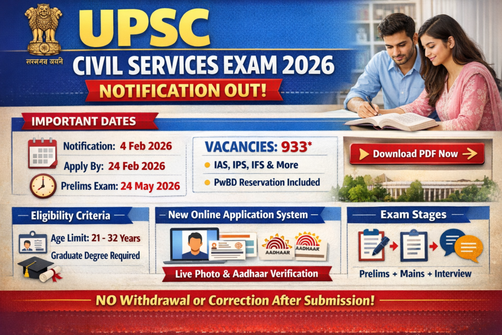 UPSC CSE Notification 2026